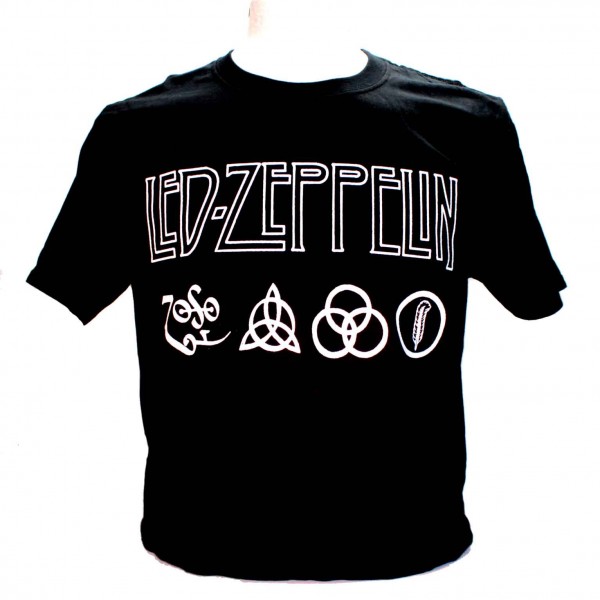 Led Zeppelin IV Square Punk Rock Goth Band Tshirt